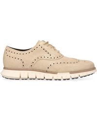 Cole Haan - Suede Zerøgrand Remastered Wingtip Oxford Shoes - Lyst