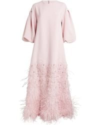 Huishan Zhang - Feather-trim Embellished Tilda Dress - Lyst