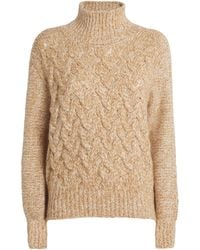 Eleventy - Wool-Blend Metallic Knitted Sweater - Lyst