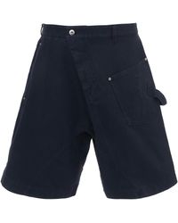 JW Anderson - Cotton Twisted Workwear Shorts - Lyst
