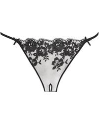 Skims - Lace Crotchless Thong - Lyst