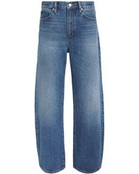 FRAME - The Bow High-Rise Barrel-Leg Jeans - Lyst