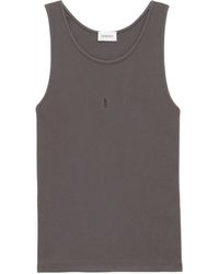 Saint Laurent - Cotton Cassandre Vest - Lyst