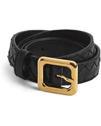 Bottega Veneta - Calfskin Intrecciato Belt - Lyst