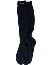 Miu Miu - Silk-Blend Logo Socks - Lyst