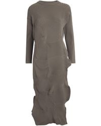 Issey Miyake - Knitted Kone Kone Midi Dress - Lyst