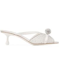 Jimmy Choo - Siva 50 Embellished Heeled Mules - Lyst