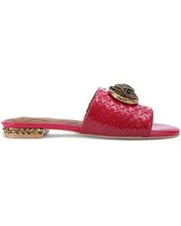 Kurt Geiger - Leather Chelsea Flat Sandals - Lyst
