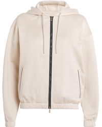 Eleventy - Cotton-Blend Zip-Up Hoodie - Lyst