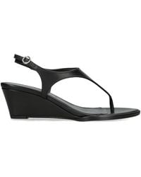 Aeyde - Leather Roose Wedge Sandals 55 - Lyst