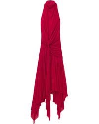 McQueen - Asymmetric Draped Maxi Dress - Lyst