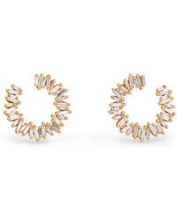 Suzanne Kalan - And Diamond Classic Mini Sideways Hoop Earrings - Lyst