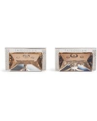 Tateossian - Sterling And Smoky Quartz Cufflinks - Lyst