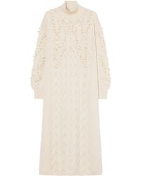 Marina Rinaldi - Wool-Blend Embellished Maxi Dress - Lyst