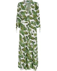 Melissa Odabash Margo Palme Maxi Kaftan - Grün