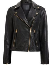 AllSaints - Leather Dalby Biker Jacket - Lyst