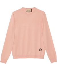 Gucci - Wool Intarsia Logo Sweater - Lyst