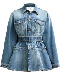 Alaïa - Denim Peplum Jacket - Lyst