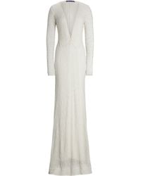 Ralph Lauren - Silk-Cashmere Embellished Dress - Lyst