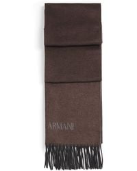 Giorgio Armani - Silk-Cashmere Fringe Scarf - Lyst