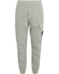Stone Island - Stretch-Cotton Tapered Cargo Trousers - Lyst