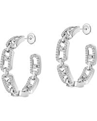 Messika - Move Link Small And Diamond Hoop Earrings - Lyst