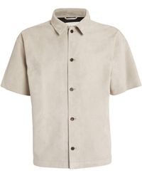 FRAME - Suede Short-sleeve Shirt - Lyst