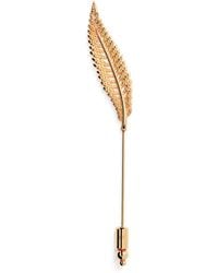 Tateossian - Plated Metal Fern Lapel Pin - Lyst