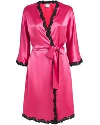 Loretta Caponi - Silk Corbezzollo Short Robe - Lyst