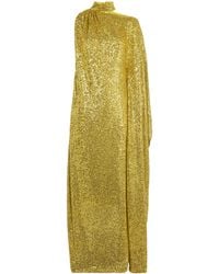 ‎Taller Marmo - Sequinned Atlas Disco Maxi Dress - Lyst