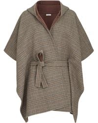 Brunello Cucinelli - Cashmere Reversible Poncho - Lyst