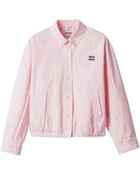 Miu Miu - Poplin Blouson Jacket - Lyst