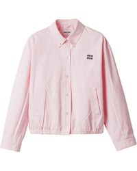 Miu Miu - Poplin Blouson Jacket - Lyst