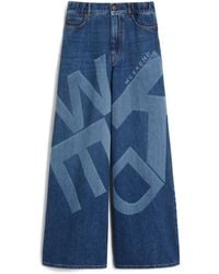 Weekend by Maxmara - Logo-Printed Authentic Wide-Leg Jeans - Lyst