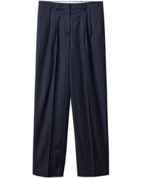 Miu Miu - Fleece Wool Pinstripe Trousers - Lyst