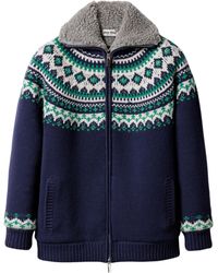 Miu Miu - Wool Fair Isle Cardigan - Lyst