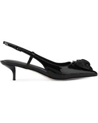 Kurt Geiger - Patent Embellished Belsize Slingback Heels 40 - Lyst