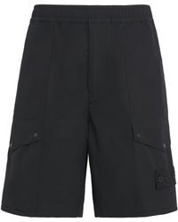 Stone Island - Cotton-Canvas All-Weather Ghost Shorts - Lyst