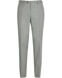 Lardini - Wool-Silk-Linen Straight Trousers - Lyst