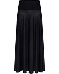 Alaïa - Virgin Wool Maxi Skirt - Lyst