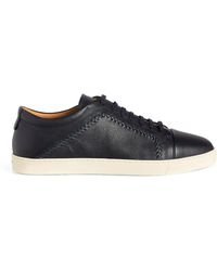 Giorgio Armani - Leather Low-top Sneakers - Lyst