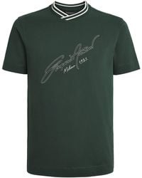 Emporio Armani - Cotton Embroidered Logo T-Shirt - Lyst