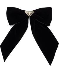 Prada - Velvet Bow Hair Clip - Lyst