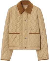 Burberry - Quilted Crop Jacket - Lyst