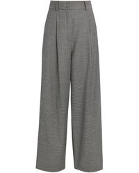 Weekend by Maxmara - Virgin Wool Houndstooth Tailored Trousers - Lyst