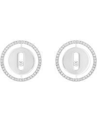 Messika - White Gold And Diamond Lucky Move Earrings - Lyst