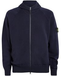 Stone Island - Virgin Wool-Blend Zip-Up Hoodie - Lyst