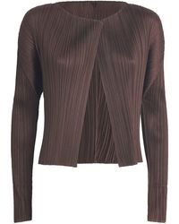 Pleats Please Issey Miyake - Monthly Colors March Midi Dress And Cardigan - Lyst