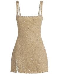 Clio Peppiatt - Embellished Athena Mini Dress - Lyst