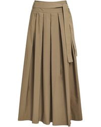 Weekend by Maxmara - Cotton Pleated Maxi Skirt - Lyst